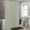 Unyqoos® Waterdichte stoffen douchegordijn met magneten in saliegroen voor badkamer 183 cm x 183 cm