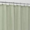 Unyqoos® Waterdichte stoffen douchegordijn met magneten in saliegroen voor badkamer 183 cm x 183 cm