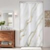 550x550-7231.jpg Unyqoos® Modern abstract douchegordijn met marmertextuur voor stijlvolle badkamer