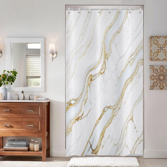 550x550-7231.jpg Unyqoos® Modern abstract douchegordijn met marmertextuur voor stijlvolle badkamer