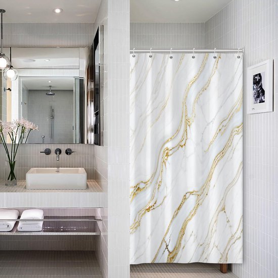 550x550-7232.jpg Unyqoos® Modern abstract douchegordijn met marmertextuur voor stijlvolle badkamer