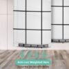 Unyqoos® Wit Waterdicht Douchegordijn van Polyester met Verzwaarde Zoom en 12 Ringen