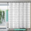Unyqoos® Wit Waterdicht Douchegordijn van Polyester met Verzwaarde Zoom en 12 Ringen