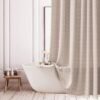 Unyqoos® Luxe Bohemian Douchegordijn van Linnen met Decoratieve Kwastjes en Geometrisch Ontwerp