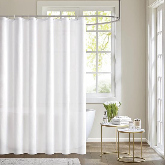 Unyqoos® Wit Douchegordijn 180x200 cm met Waterdichte Coating en Schimmelwerende Eigenschappen