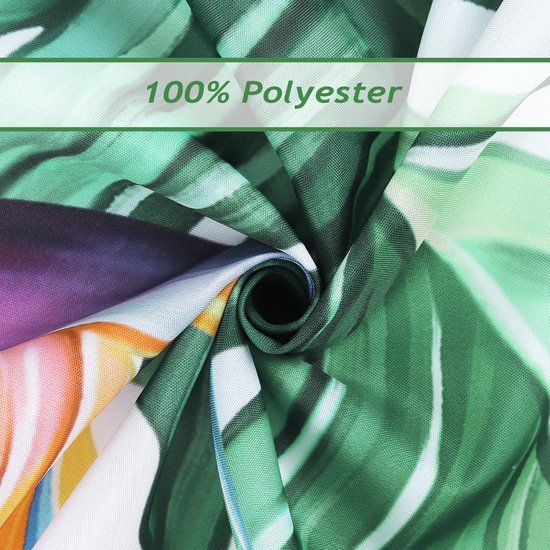 Unyqoos® Douchgordijn met Tropische Bloemen en Vogels voor een Frisse Badkamerervaring