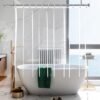Unyqoos® Transparant en waterdicht douchegordijn met magneten en haken