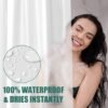 Unyqoos® Waterafstotend en Schimmelwerend Douchegordijn met Ringen, 180 x 180 cm, Wit