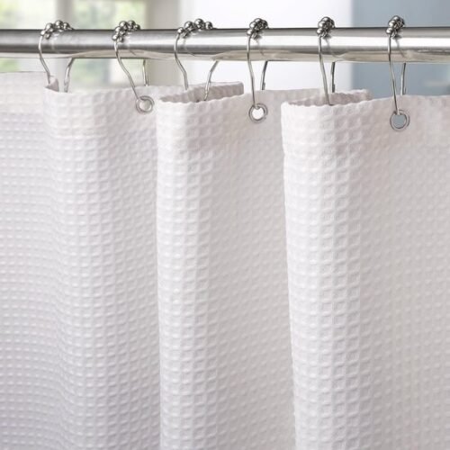 550x550-7333.jpg Unyqoos® Waterdicht douchegordijn van wafelstof met roestvrije metalen haken
