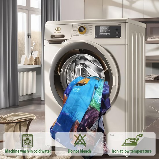 Unyqoos® Blauw Douchegordijn 200 x 200 cm met Gewicht en 12 Ophanghaken voor Stabiele Ophanging