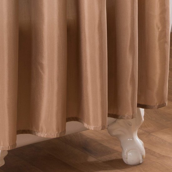 Unyqoos® Elegant douchegordijn met streeppatroon in beige en ivoor voor badkamer