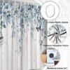 Unyqoos® Stijlvol Douchegordijn met Eucalyptus Print en Waterafstotende Eigenschappen voor Badkamer