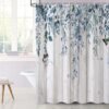 Unyqoos® Stijlvol Douchegordijn met Eucalyptus Print en Waterafstotende Eigenschappen voor Badkamer