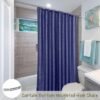 Unyqoos® Luxueuze blauwe douchegordijn met glinsterende stof en waterafstotend ontwerp