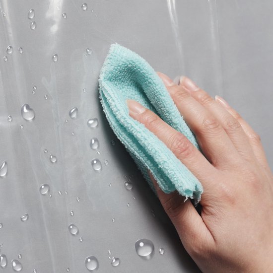 550x550-7451.jpg Unyqoos® Transparant waterafstotend douchegordijn met magneten en oogjes 182,9 cm