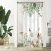 Unyqoos® Stijlvol en Functioneel Waterdicht Douchegordijn met Uniek Eucalyptus en Vlinderontwerp