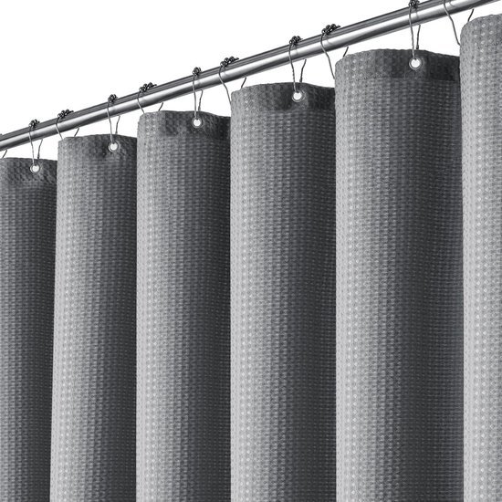 Unyqoos® Modern en Stijlvol Douchegordijn met Wafelpatroon – Schimmelwerend en Waterdicht Textiel voor de Badkamer