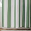 Unyqoos® Retro gestreepte badkamergordijn in saliegroen voor een frisse uitstraling