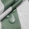 Unyqoos® Retro gestreepte badkamergordijn in saliegroen voor een frisse uitstraling