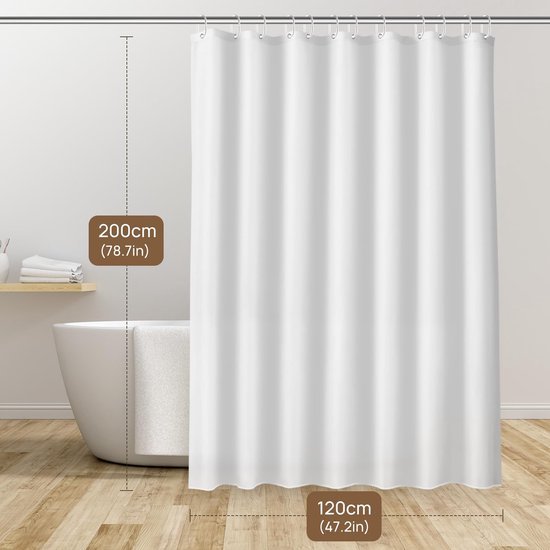 Unyqoos® Stijlvol Douchegordijn van Hoogwaardig Polyester met Schimmelwerende Eigenschappen en Verzwaarde Zoom