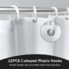 550x550-7541.jpg Unyqoos® Waterdicht polyester douchegordijn met bladpatroon en haken 180x200 cm