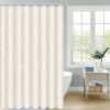 550x550-7559.jpg Unyqoos® Beige schimmelwerend douchegordijn met verzwaarde onderkant en ringen
