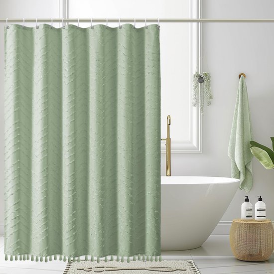 550x550-7571.jpg Unyqoos® Elegante Boheemse Stijl Douchegordijn, Waterdicht en Schimmelbestendig, Met 12 Ophangringen, 180x200 cm