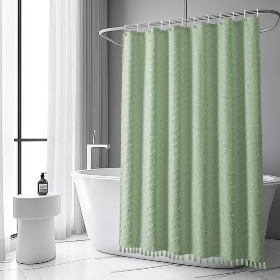 550x550-7573.jpg Unyqoos® Elegante Boheemse Stijl Douchegordijn, Waterdicht en Schimmelbestendig, Met 12 Ophangringen, 180x200 cm