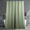 Unyqoos® Elegant saliegroen douchegordijn van linnenstructuur voor moderne badkamer inrichting 183 x 200 cm