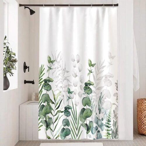 550x550-7588.jpg Unyqoos® Stijlvol Douchegordijn met Eucalyptus Print en Waterdichte Eigenschappen voor Luxe Badkamerervaring