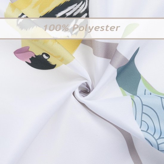 Unyqoos® Stijlvol Douchegordijn met Kleurrijke Vogels en Boomtak Ontwerp, Waterdicht en Wasbaar, 180 x 180 cm