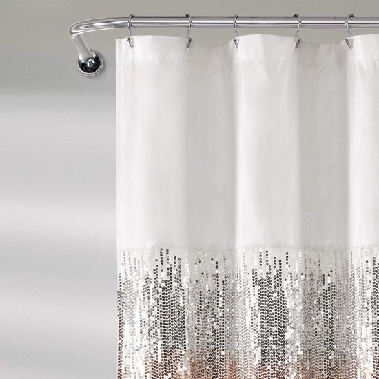 550x550-7651.jpg Unyqoos® Stijlvol douchegordijn met glinsterende pailletten en kleurblokken voor moderne badkamers