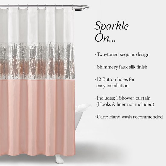 550x550-7652.jpg Unyqoos® Stijlvol douchegordijn met glinsterende pailletten en kleurblokken voor moderne badkamers