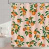 Unyqoos® Heldere Oranje Douchegordijn met Citrus Design en Schimmelwerende Eigenschappen voor Badkamerdecoratie