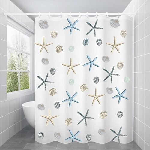 550x550-7674.jpg Unyqoos® Waterafstotende en schimmelwerende douchegordijn met ringen en haken