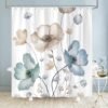 550x550-7689.jpg Unyqoos® Waterdicht douchegordijn met bloemenprint in boho-stijl en 12 haken