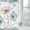 550x550-7691.jpg Unyqoos® Waterdicht douchegordijn met bloemenprint in boho-stijl en 12 haken