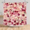 Unyqoos® Romantisch Douchegordijn met Roze Bloemenmotief en Waterafstotende Stof