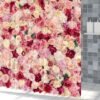 Unyqoos® Romantisch Douchegordijn met Roze Bloemenmotief en Waterafstotende Stof