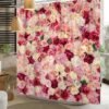 Unyqoos® Romantisch Douchegordijn met Roze Bloemenmotief en Waterafstotende Stof