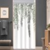Unyqoos® Stijlvol en Waterdicht Douchegordijn met Eucalyptus Print voor een Frisse Badkamerervaring