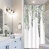 Unyqoos® Stijlvol en Waterdicht Douchegordijn met Eucalyptus Print voor een Frisse Badkamerervaring