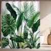550x550-7739.jpg Unyqoos® Bladeren Douchegordijn van Polyester met Haken voor Badkamer of Caravan