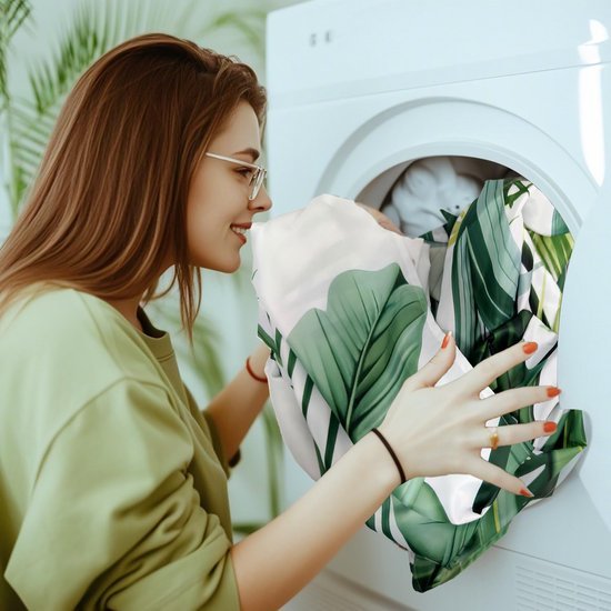 550x550-7740.jpg Unyqoos® Bladeren Douchegordijn van Polyester met Haken voor Badkamer of Caravan