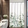Unyqoos® Waterafstotend Douchegordijn met Groen Bladeren Motief voor Luxe Badkameruitstraling