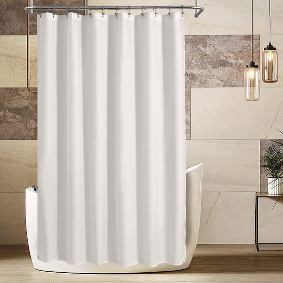 550x550-7801.jpg Unyqoos® Waterdicht en zacht douchegordijn met magneten voor extra lange badkamers