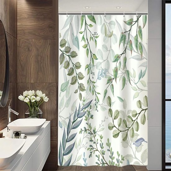 550x550-7818.jpg Unyqoos® Stijlvol Douchegordijn Met Eucalyptus Print Voor Een Luxe Badkamerervaring