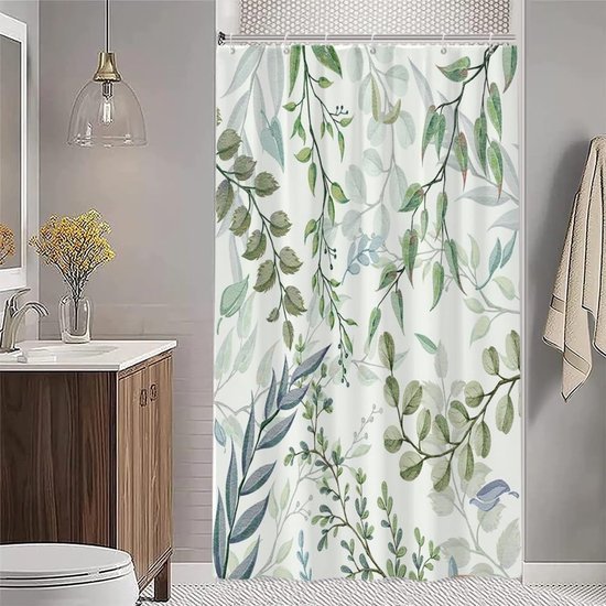550x550-7819.jpg Unyqoos® Stijlvol Douchegordijn Met Eucalyptus Print Voor Een Luxe Badkamerervaring