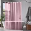 550x550-7844.jpg Unyqoos® Roze waterdicht douchegordijn van hoogwaardig PEVA met magneten en roestvrije ringen