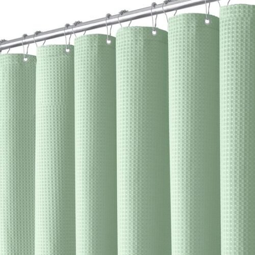 550x550-7866.jpg Unyqoos® Stijlvol Mintgroen Douchegordijn met Waffle Textuur en Verzwaarde Zoom, 180x200 cm